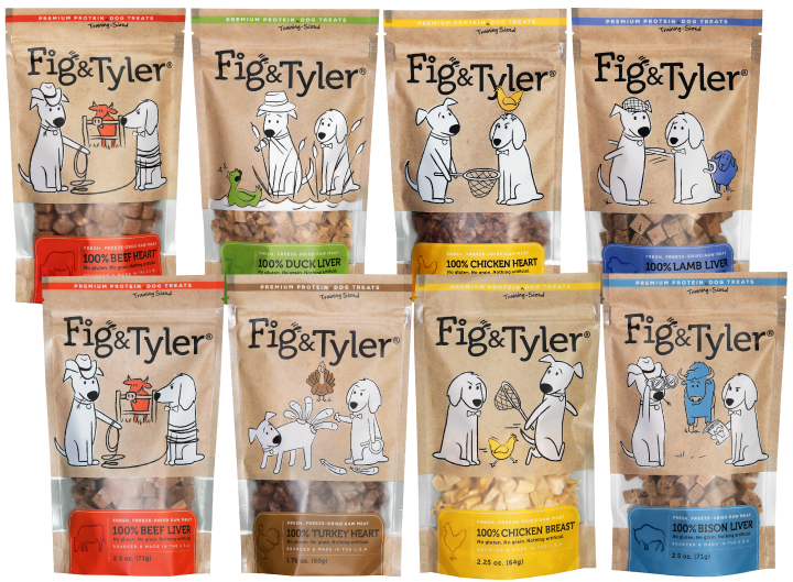 Fig & Tyler  Trainer Smorgasbord: Freeze-Dried Dog Treats - 100% Meat and  Fish