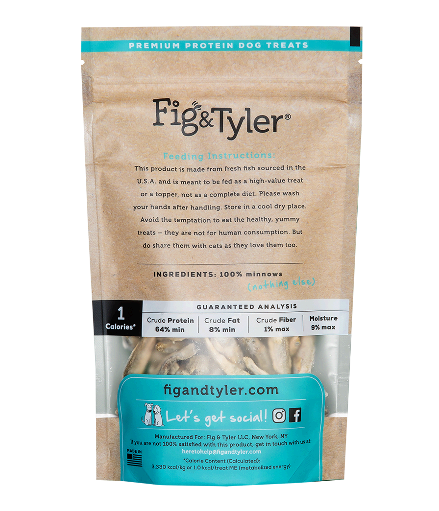 Fig & Tyler  Freeze-Dried Dog Treats - 100% Minnows